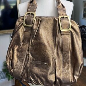 Chic Gold Cole Haan Metallic Gold Purse with buckles